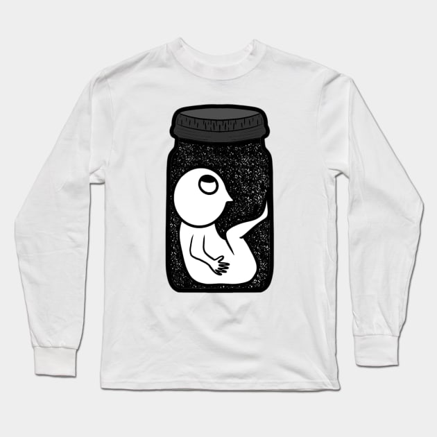 Man in space jar Long Sleeve T-Shirt by bradenjay99